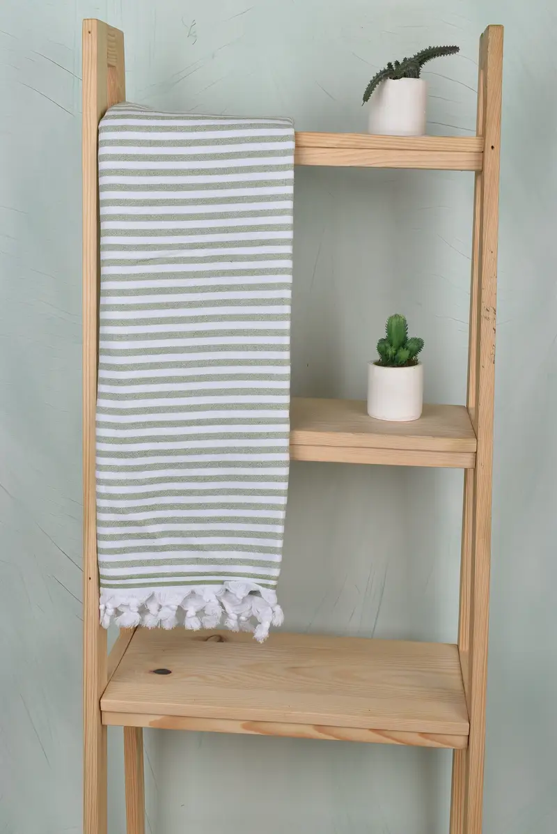 Thin towel, Large Beach Towel Personalized, Turkish beach towel, Bachelor Party Favors, Bridesmaid Gift Towel, 70x36 Linen Terry Striped Towel - 8