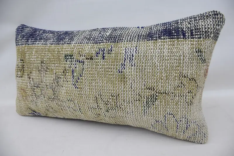 12x24 Beige Pillow Cover, Kilim Pillow, Pillow, Turkish Bench Cushion, Vintage Pillow, Vintage Kilim Throw Pillow, Boho Chic Cushion Case - 3