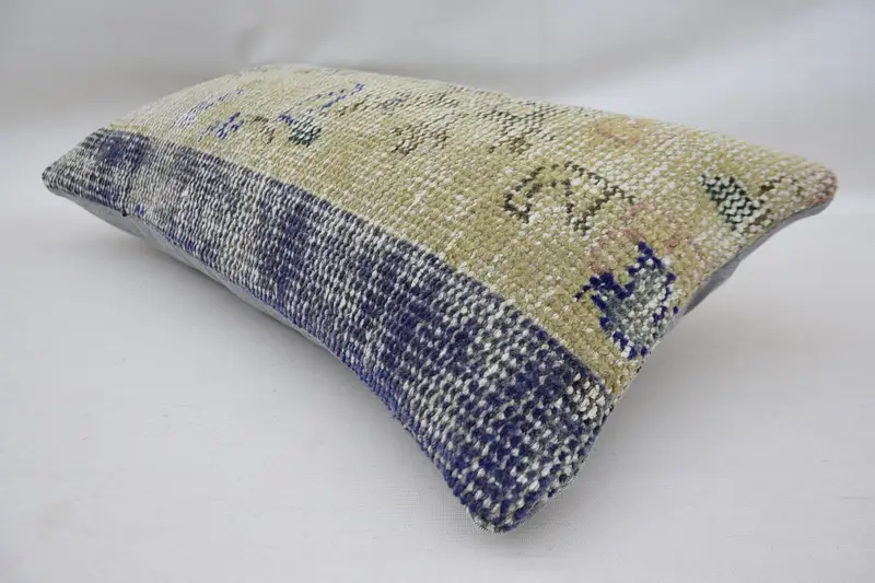12x24 Beige Pillow Cover, Kilim Pillow, Pillow, Turkish Bench Cushion, Vintage Pillow, Vintage Kilim Throw Pillow, Boho Chic Cushion Case - 6