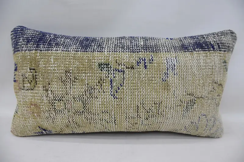 12x24 Beige Pillow Cover, Kilim Pillow, Pillow, Turkish Bench Cushion, Vintage Pillow, Vintage Kilim Throw Pillow, Boho Chic Cushion Case - 4