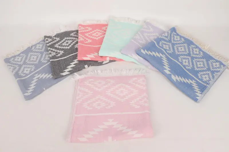 Turkish Hand Towel, Wedding Favors, 40x20 Cotton Kilim Towel, Bridesmaid Gifts, Bachelorette Party Items, Custom Wedding Gifts, Bathroom Hand Towel - 3