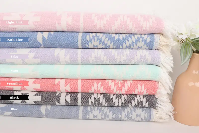 Turkish Hand Towel, Wedding Favors, 40x20 Cotton Kilim Towel, Bridesmaid Gifts, Bachelorette Party Items, Custom Wedding Gifts, Bathroom Hand Towel - 1