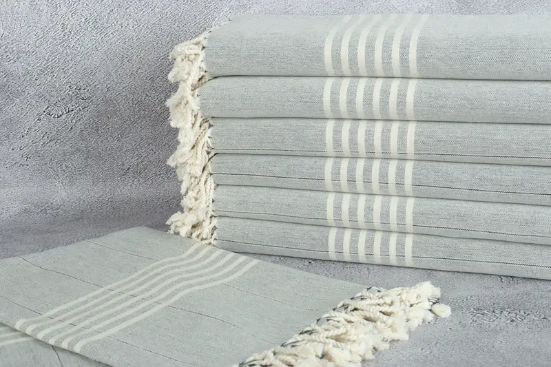 70x40 Cotton Striped Towel, Absorbent towel, Bridal Shower Favors, Gift For Boyfriend, Bachelorette Party Favors, Beach Theme Wedding Gift - 4