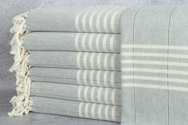 70x40 Cotton Striped Towel, Absorbent towel, Bridal Shower Favors, Gift For Boyfriend, Bachelorette Party Favors, Beach Theme Wedding Gift - 2