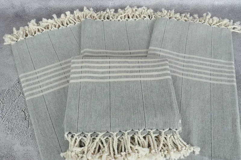 70x40 Cotton Striped Towel, Absorbent towel, Bridal Shower Favors, Gift For Boyfriend, Bachelorette Party Favors, Beach Theme Wedding Gift - 7