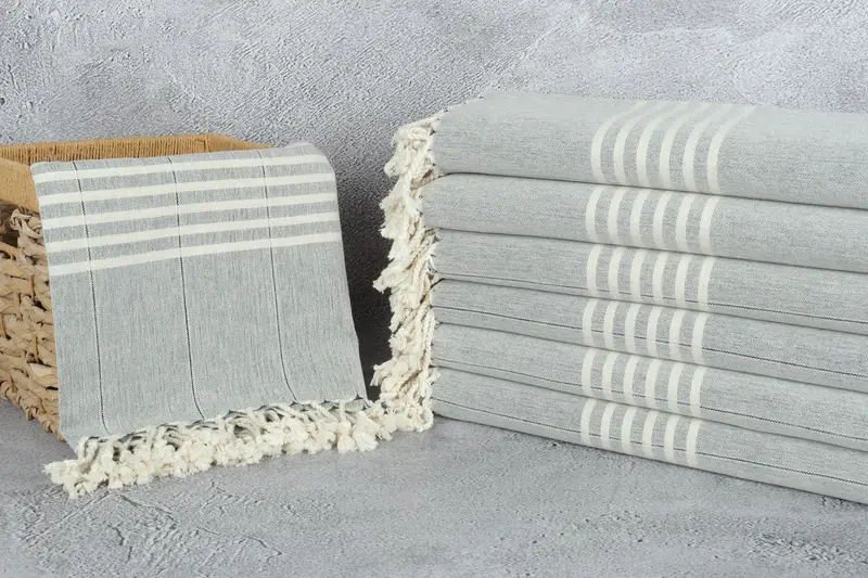 70x40 Cotton Striped Towel, Absorbent towel, Bridal Shower Favors, Gift For Boyfriend, Bachelorette Party Favors, Beach Theme Wedding Gift - 5