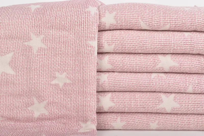 Beach Wedding Favor, Turkish Blanket, Personalized Gifts, 50x48 Cotton Star Design Towel, Custom Blanket, Best Wedding Gift, Christmas Gift - 3