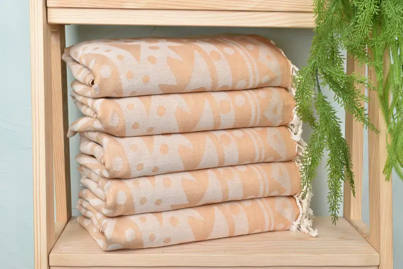 Fouta towel, Best Beach Towel, Custom Gift, 70x40 Cotton Round Pattern Towel, Sand-resistant Turkish towel for the beach, Christmas Favors - 3