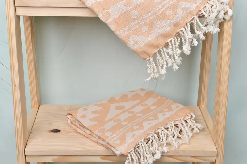 Fouta towel, Best Beach Towel, Custom Gift, 70x40 Cotton Round Pattern Towel, Sand-resistant Turkish towel for the beach, Christmas Favors - 6