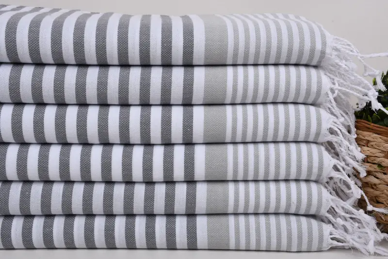 Personalized Kitchen Towel, 40x24 Cotton Striped Towel, Turkish Towel Hand Towel, Personalized Hand Towel, Embroidery Towel, Bridal Shower Gifts - 2
