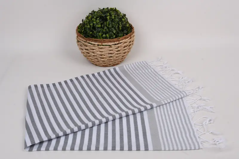 Personalized Kitchen Towel, 40x24 Cotton Striped Towel, Turkish Towel Hand Towel, Personalized Hand Towel, Embroidery Towel, Bridal Shower Gifts - 4