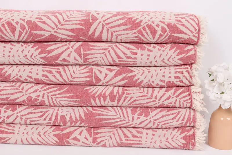 Throw Blanket Couch, 100x80 Cotton Floral Patterned Towel, Gift For The Home Decor, Turkish Blanket, Personalize Gift, Bedspread, Turkish Bedcover - 3