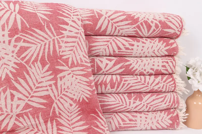 Throw Blanket Couch, 100x80 Cotton Floral Patterned Towel, Gift For The Home Decor, Turkish Blanket, Personalize Gift, Bedspread, Turkish Bedcover - 1