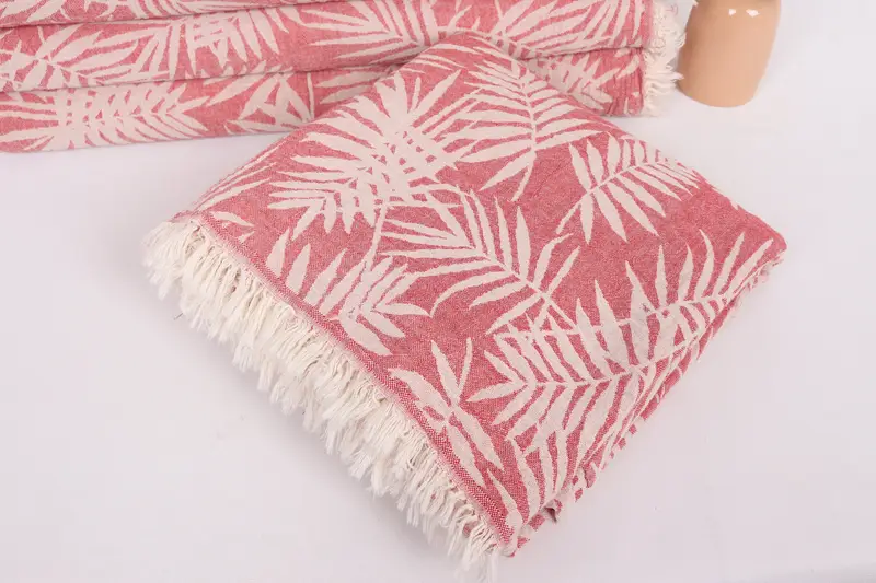 Throw Blanket Couch, 100x80 Cotton Floral Patterned Towel, Gift For The Home Decor, Turkish Blanket, Personalize Gift, Bedspread, Turkish Bedcover - 5