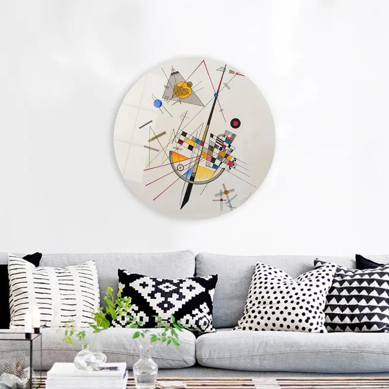 Moderne abstrakte Leinwand: Zarte Spannung in lebendigen Formen