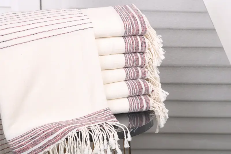 Personalized Turkish Cotton Beach Towel Beige, 36x67 Inches