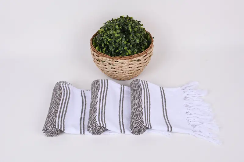 Toalla de mano turca, cajas de regalo Toallas de cocina, toalla de cocina personalizada, toalla de diamante de algodón 40x18, toalla de cocina, regalo de verano, toalla decorativa - 8