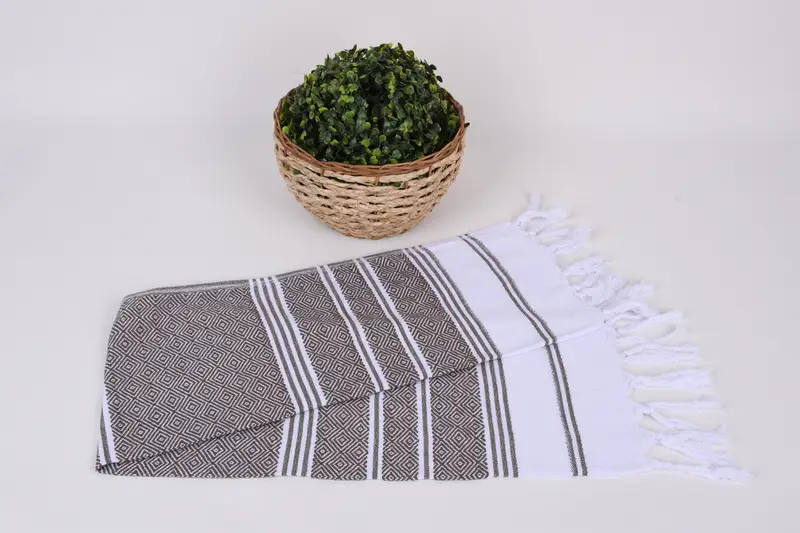 Toalla de mano turca, cajas de regalo Toallas de cocina, toalla de cocina personalizada, toalla de diamante de algodón 40x18, toalla de cocina, regalo de verano, toalla decorativa - 4