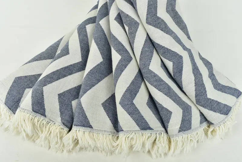 Housewarming Gift, Bachelorette Party Gifts, Bridesmaid Gift Towel, Gift For Coworker, Pool Towels, 70x40 Cotton Zigzag Design Towel, Summer Towel - 6
