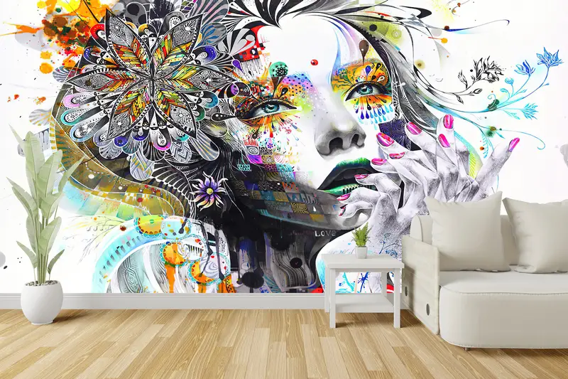 Woman Portrait Wall Decor, Woman Wall Print, Abstract Wall Poster, Modern Wall Painting, Abstact Woman Wall Paper, - 2