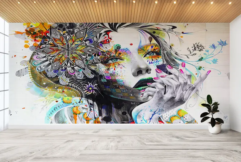 Woman Portrait Wall Decor, Woman Wall Print, Abstract Wall Poster, Modern Wall Painting, Abstact Woman Wall Paper, - 5