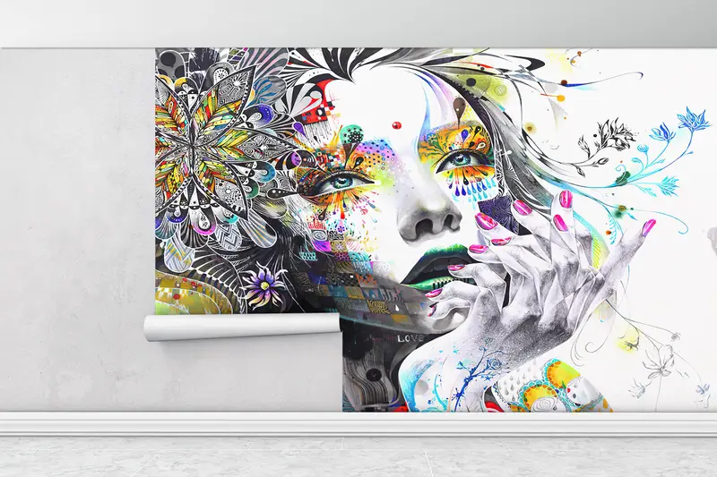 Woman Portrait Wall Decor, Woman Wall Print, Abstract Wall Poster, Modern Wall Painting, Abstact Woman Wall Paper, - 1