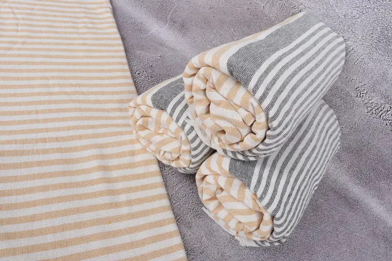 Bridesmaid Gift Towel, Travel Towel, Embroidery Towels, Summer Towel, Bath towel, 68x40 Cotton Striped Terry Towel, Lightweight Turkish towel - 8