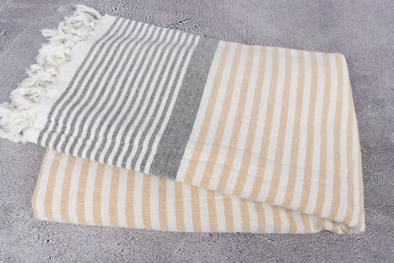 Bridesmaid Gift Towel, Travel Towel, Embroidery Towels, Summer Towel, Bath towel, 68x40 Cotton Striped Terry Towel, Lightweight Turkish towel - 6