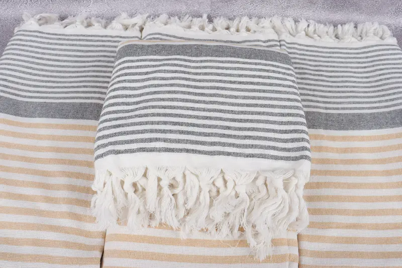 Bridesmaid Gift Towel, Travel Towel, Embroidery Towels, Summer Towel, Bath towel, 68x40 Cotton Striped Terry Towel, Lightweight Turkish towel - 4
