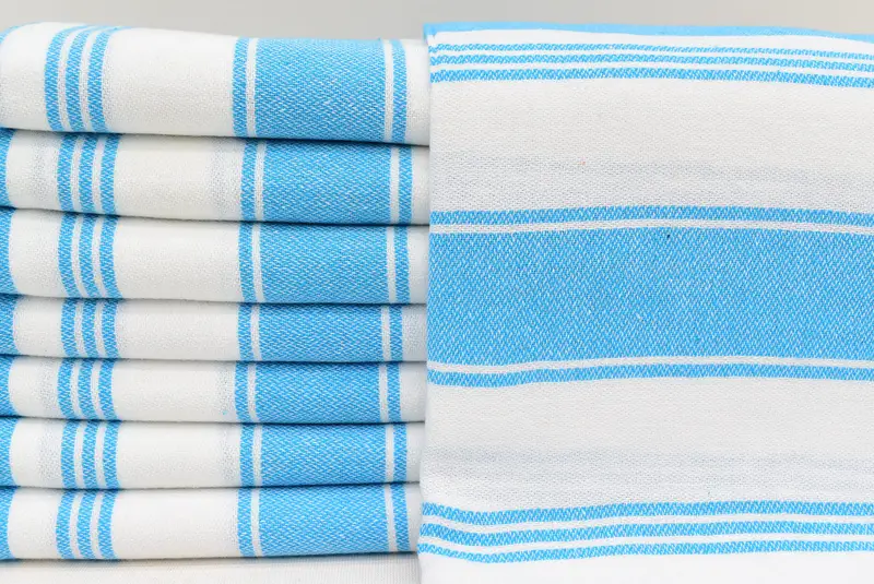 44x24 Cotton Striped Towel, Organic Tea Towel, Turkish Hand Towel, Custom Turkish Towel, Wedding Favors, Bridal Gifts, Personalized Kitchen Towel - 1