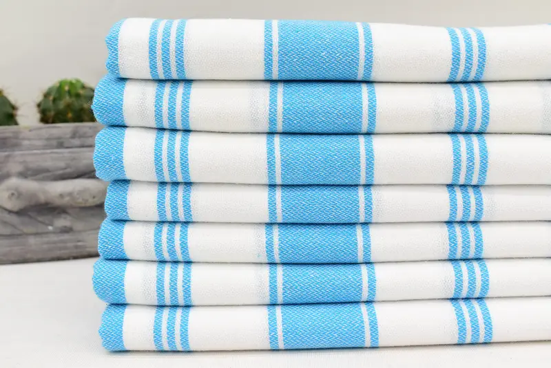 44x24 Cotton Striped Towel, Organic Tea Towel, Turkish Hand Towel, Custom Turkish Towel, Wedding Favors, Bridal Gifts, Personalized Kitchen Towel - 2
