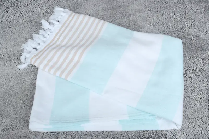 68x36 Cotton Striped Terry Towel, Bachelorette Party Gift, Travel towel, Turkish bath towel for spa, Fouta towel, Wedding Day Gift For Bride - 6