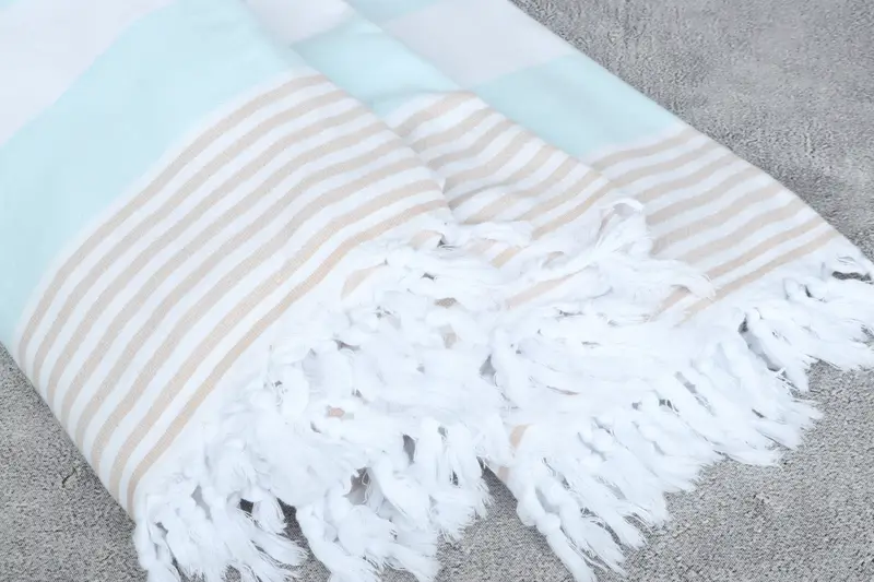 68x36 Cotton Striped Terry Towel, Bachelorette Party Gift, Travel towel, Turkish bath towel for spa, Fouta towel, Wedding Day Gift For Bride - 5