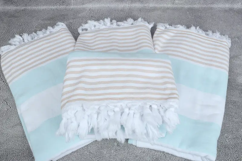 68x36 Cotton Striped Terry Towel, Bachelorette Party Gift, Travel towel, Turkish bath towel for spa, Fouta towel, Wedding Day Gift For Bride - 4