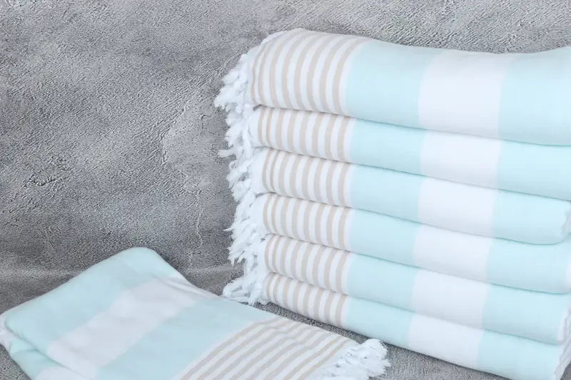 68x36 Cotton Striped Terry Towel, Bachelorette Party Gift, Travel towel, Turkish bath towel for spa, Fouta towel, Wedding Day Gift For Bride - 2