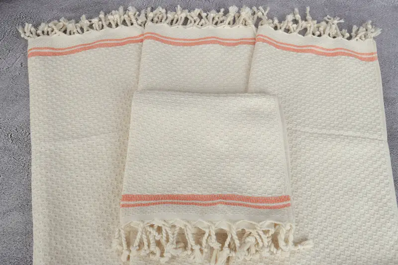Custom Hand Towel, 38x18 Cotton Striped Towel, Organic Tea Towel, Personalized Gift, Bridal Shower Gift, Bathroom Towel, Personalized Kitchen Towel - 4