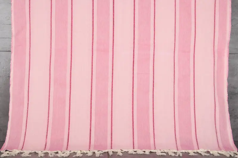 Personalized Turkish Beach Towel Pink Stripes, 40x67 Inches