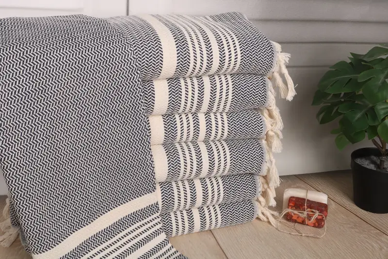 Turkish Hand Towel, Bridesmaid Gifts Personalized, Monogram Kitchen Towel, Personalized Kitchen Towel, 40x18 Cotton Striped Towel, Spa Towel - 1