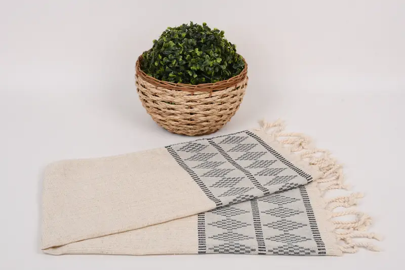 Türk havlu el havlu, nedime hediyesi, bekarlığa veda hediyeleri, 40x20 keten Kilim tasarım havlu, küçük banyo havlu, kişiselleştirilmiş mutfak havlu - 4