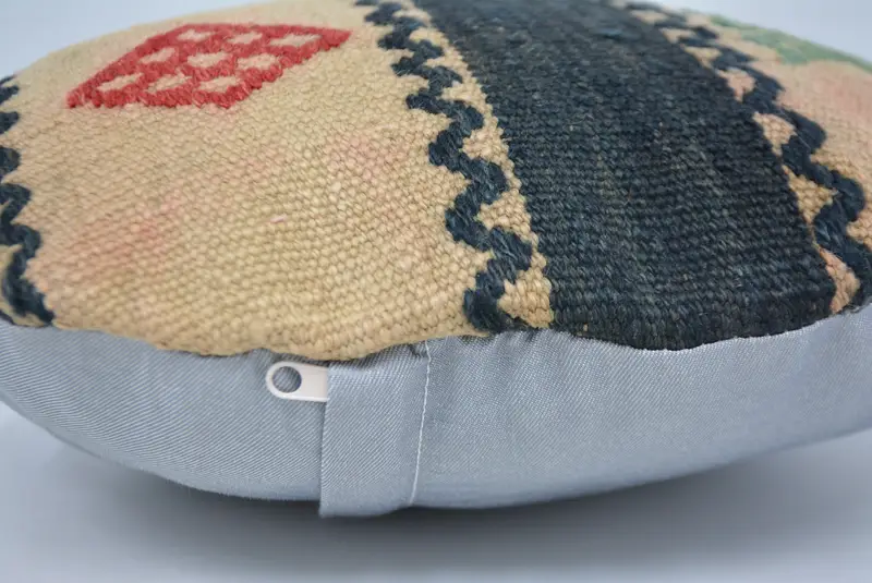 Vintage Pillow, Yoga Pillow, Pillow Sham, 16x16 Beige Pillow Cover, Farmhouse Pillow Sham, Vintage Kilim Throw Pillow, Boho Pillow Sham Cover - 5