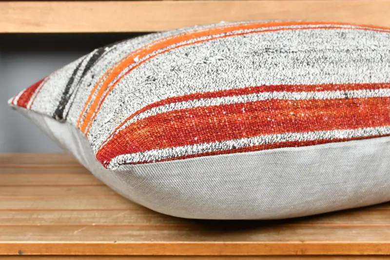Kilim Pillow, Kilim Cushion Sham, 20x28 White Cushion Case, Cushion, Vintage Kilim Throw Pillow, Outdoor Throw Pillow Cover, Bright Pillow Case - 4