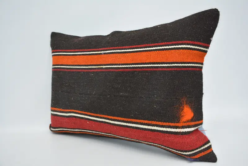 Vintage Pillow, Vintage Throw Cushion, Gift Pillow, 16x24 Orange Cushion Case, Muted Pillow Case, Muted Cushion Case, Pillow Case, Pillow for Couch - 4