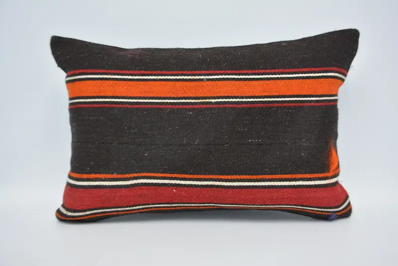Vintage Pillow, Vintage Throw Cushion, Gift Pillow, 16x24 Orange Cushion Case, Muted Pillow Case, Muted Cushion Case, Pillow Case, Pillow for Couch - 1