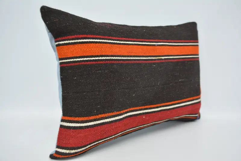 Vintage Pillow, Vintage Throw Cushion, Gift Pillow, 16x24 Orange Cushion Case, Muted Pillow Case, Muted Cushion Case, Pillow Case, Pillow for Couch - 3