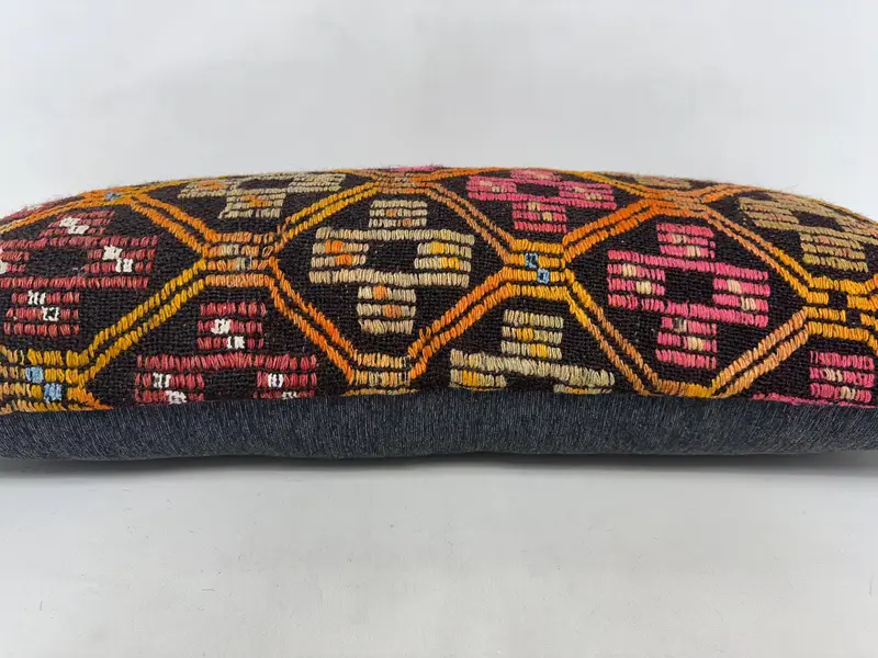 Throw Kilim Pillow, Sofa Pillow, Cushion Cover, Antique Pillows, Handmade Cushion Cover, 16x36 Orange Pillow Sham, Pillow for Sofa, Bright Pillow - 5