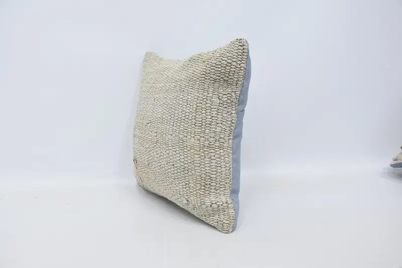 Kilim Cushion Sham, Lounge Throw Cushion, Vintage Pillow, Pillow, 18x18 White Pillow Cover, Vintage Kilim Throw Pillow, Seat Pillow Case - 4