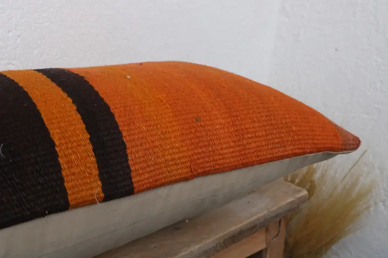 Gift Pillow, Pillow for Couch, Patio Pillow Case, Pattern Throw Pillow Sham, Cushion Case, 12x24 Orange Pillow Sham, Antique Pillows - 6