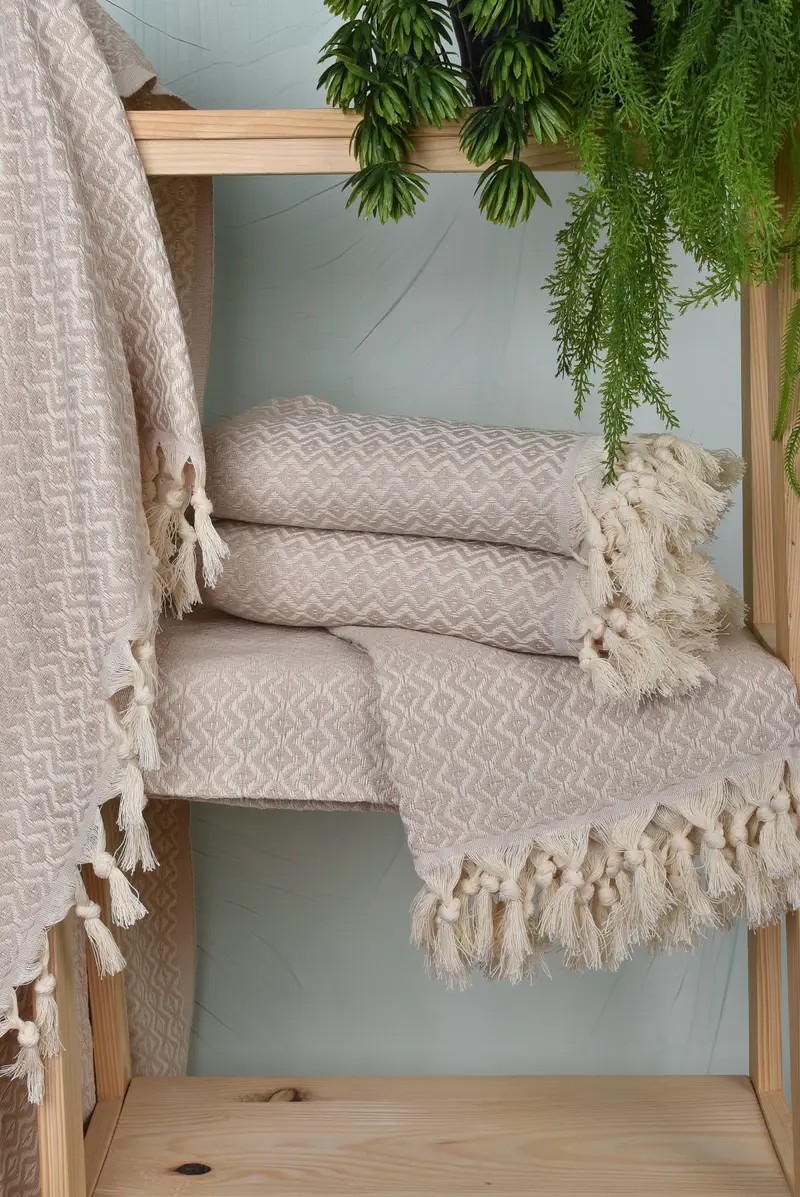 70x40 Cotton Diamond Towel, Spa Towel, Turkish Bath Towel Set, Custom Towel, Soft towel, Hammam towel, Bridal Party Gifts, Sand-Resistant Peshtemal - 6