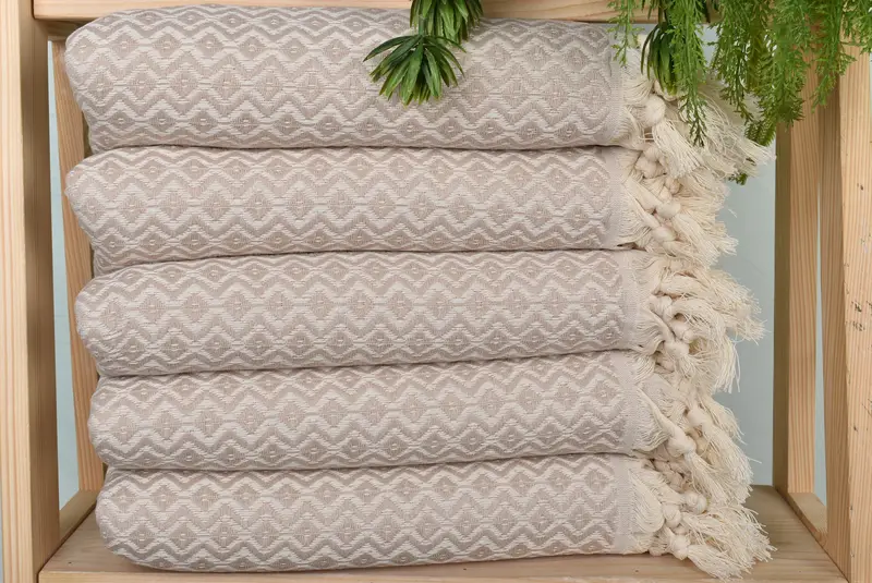 70x40 Cotton Diamond Towel, Spa Towel, Turkish Bath Towel Set, Custom Towel, Soft towel, Hammam towel, Bridal Party Gifts, Sand-Resistant Peshtemal - 1