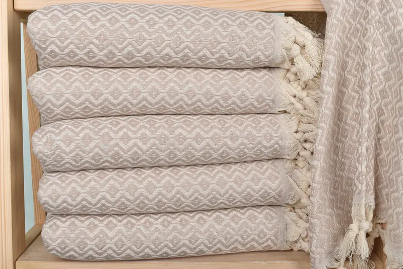 70x40 Cotton Diamond Towel, Spa Towel, Turkish Bath Towel Set, Custom Towel, Soft towel, Hammam towel, Bridal Party Gifts, Sand-Resistant Peshtemal - 2
